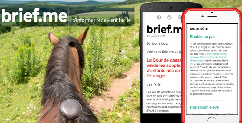 Brief.me, la newsletter française d'info générale, payante