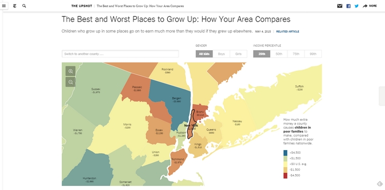 The UpShot géolocalise son lecteur pour lui proposer un article personnalisé