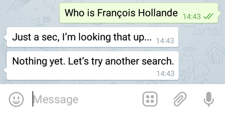 Forbes Bot, écran 3